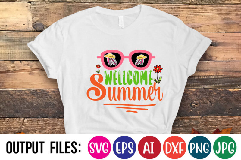 WELLCOME SUMMER Vector t-shirt design