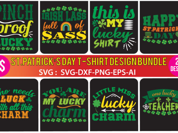 St.patrick’s day t-shirt design bundle