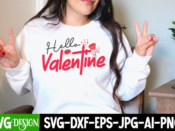 Hello valentine svg cut file, hello valentine t-shirt design, retro valentines svg bundle, retro valentine designs svg, valentine shirts svg, cute valentines svg, heart shirt svg, love, cut file cricut