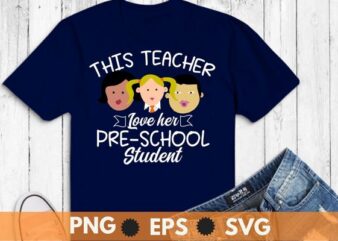 This Teacher Loves Her 4th Grade Class Shirts Valentines Day T-Shirt design svg,