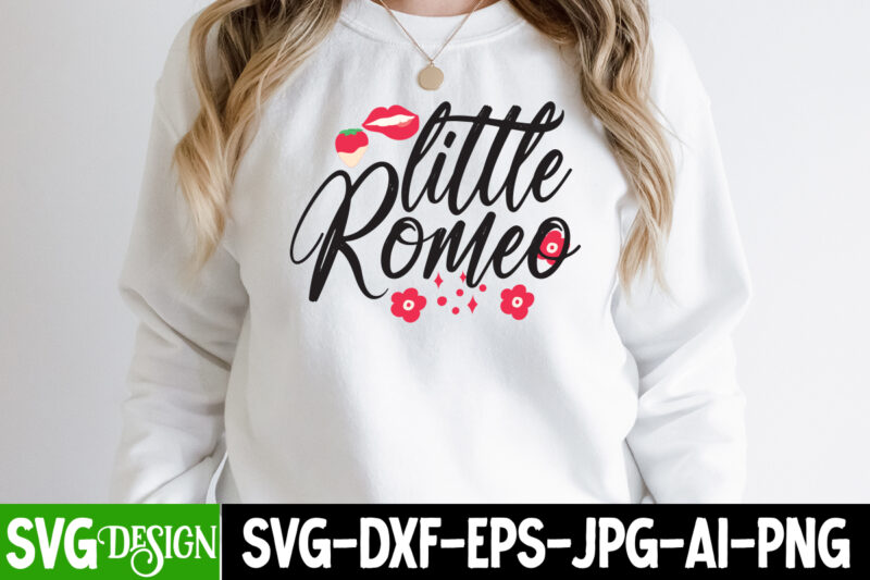 Little Romeo T-Shirt Design, Little Romeo SVG Cut FIle ,Retro Valentines SVG Bundle, Retro Valentine Designs svg, Valentine Shirts svg, Cute Valentines svg, Heart Shirt svg, Love, Cut File Cricut
