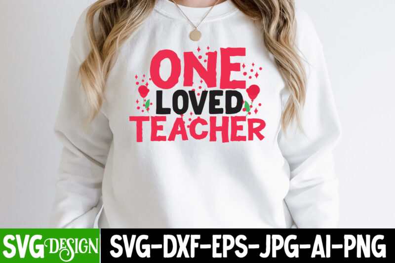 One Loved Teacher SVG Cut File, One Loved Teacher T-Shirt Design, Retro Valentines SVG Bundle, Retro Valentine Designs svg, Valentine Shirts svg, Cute Valentines svg, Heart Shirt svg, Love, Cut