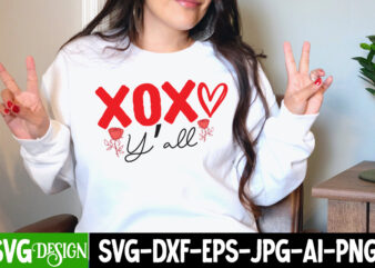 XOXO Y’all T-Shirt Design, XOXO Y’all SVG Cut File , Retro Valentines SVG Bundle, Retro Valentine Designs svg, Valentine Shirts svg, Cute Valentines svg, Heart Shirt svg, Love, Cut File
