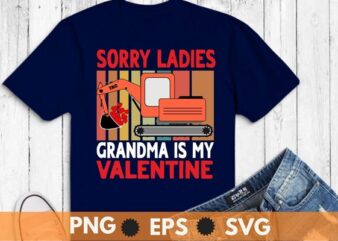 Sorry Ladies grandma Is My Valentine Red Plaid Toddler T-Shirt design svg, orry Ladies grandma Is My Valentine shirt png, valentines day,