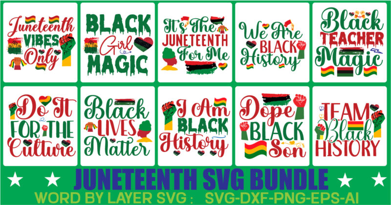 Juneteenth svg bundle