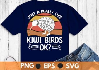 Just A Girl Who Loves Kiwis Kiwi Bird Gift T-Shirt design svg, Kiwi Bird, vintage, retro