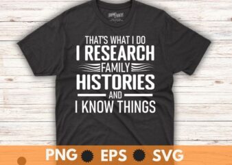 That’s What I Do I Research funny And Know Things Genealogy T-Shirt design svg, Ancestry & Genealogy shirt png, ancestral shirt, genealogist