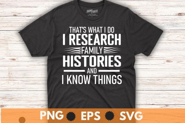That’s what i do i research funny and know things genealogy t-shirt design svg, ancestry & genealogy shirt png, ancestral shirt, genealogist