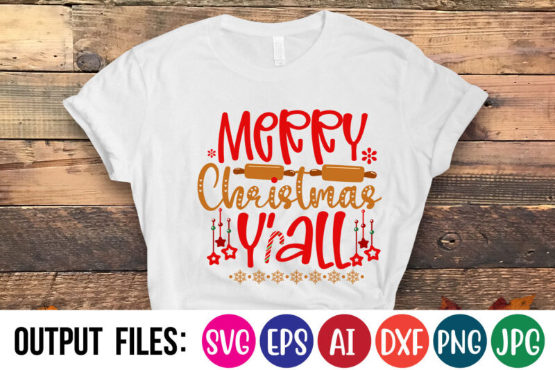 Merry Christmas y all Vector t-shirt design