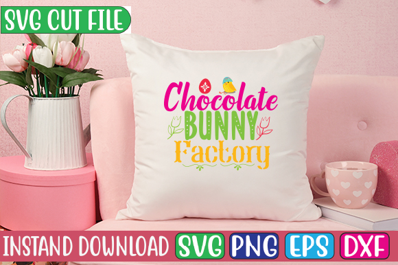 Chocolate Bunny Factory SVG Cut File