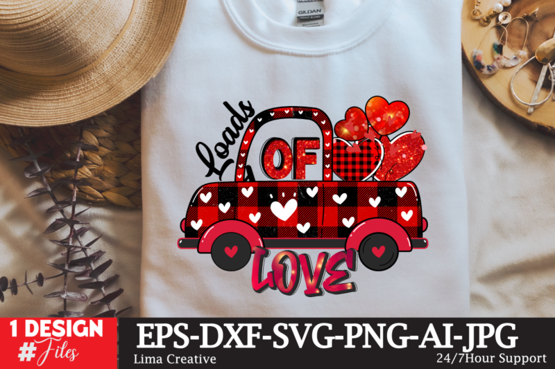 Loads Of Love Sublimation PNG T-shirt Design, Valentine T-shirt Design, Valentine Sublimation Designvalentine,valentine svg,valentine svg free,valentine tshirt bundle,valentines,valentines day,free valentine svg,valentines day svg,diy valentine,valentine day,valentine shirt,paper valentine,valentines svg,valentine t shirt,cat