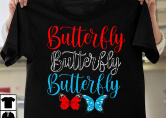 Butterfly T-Shirt Design, Butterfly SVG Cut File, butterfly svg, butterfly svg free, butterfly cricut, layered butterfly svg free, cricut butterfly template, free layered butterfly svg, monarch butterfly svg, 3d butterfly