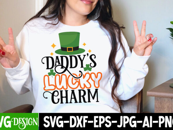 Daddy’s lucky charm t-shirt design, daddy’s lucky charm svg cut file, st. patrick’s day svg bundle, st patrick’s day quotes, gnome svg, rainbow svg, lucky svg, st patricks day rainbow,