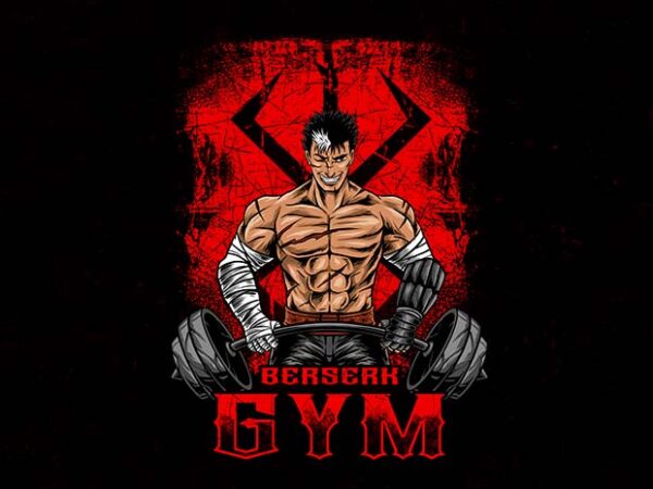 Berserk gym t shirt template
