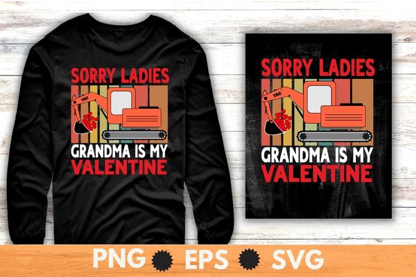 Sorry Ladies grandma Is My Valentine Red Plaid Toddler T-Shirt design svg, orry Ladies grandma Is My Valentine shirt png, valentines day,