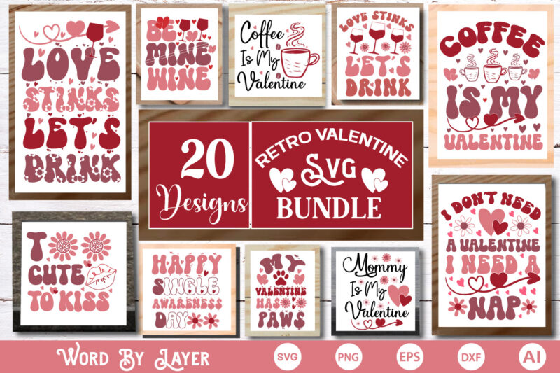 Valentine SVG Bundle Retro Valentines SVG Bundle, Retro Valentine Designs svg, Valentine Shirts svg, Cute Valentines svg, Heart Shirt svg, Love, Cut File Cricut,Retro Valentine PNG Bundle, Groovy Valentine Png,