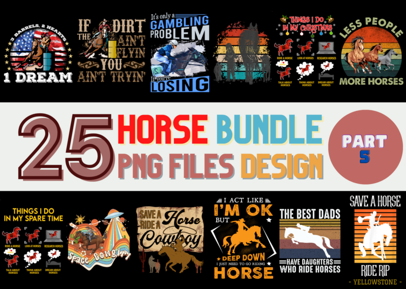 25 Horse PNG T-shirt Designs Bundle For Commercial Use Part 5, Horse T-shirt, Horse png file, Horse digital file, Horse gift, Horse download, Horse design