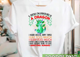 5 Signs I’m Probably A Dragon Ceramic Dragon Lovers, Dragon Lovers Mug Gift, Funny Dragon Mug NC