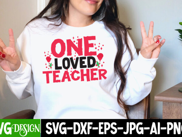 One loved teacher svg cut file, one loved teacher t-shirt design, retro valentines svg bundle, retro valentine designs svg, valentine shirts svg, cute valentines svg, heart shirt svg, love, cut