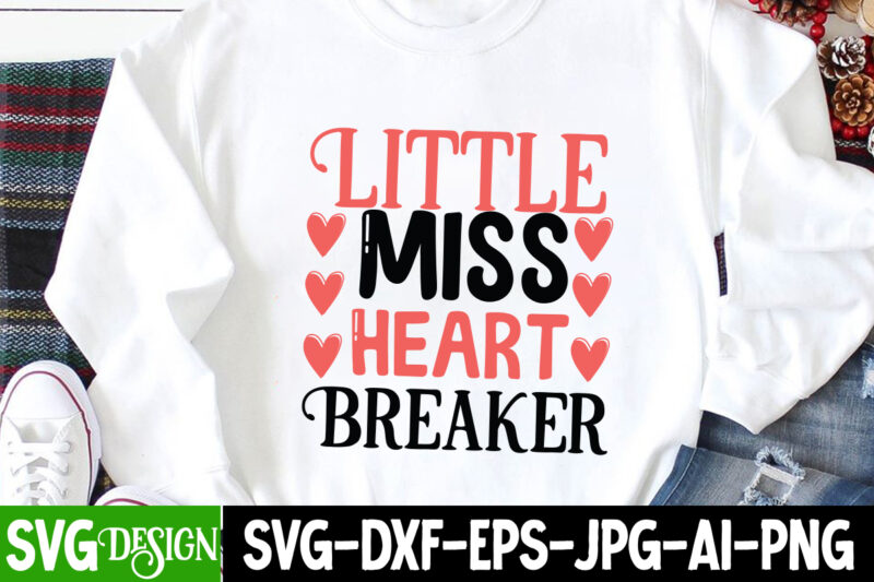 Little Miss Heart Breaker SVG Cut File , be mine svg, be my valentine svg, Cricut, cupid svg, cute Heart vector, download-available, food-drink , heart svg , hugs and kisses