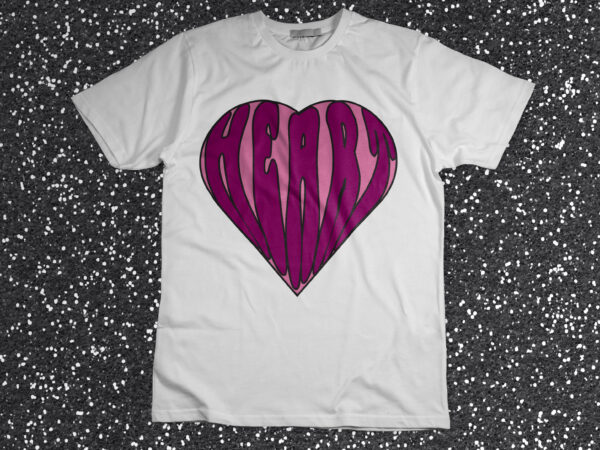 Heart t shirt design
