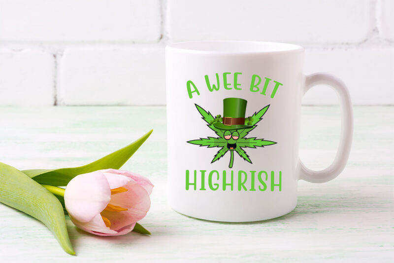 A Wee Bit Highrish Funny 420 Weed Marijuana St Patricks Day NL