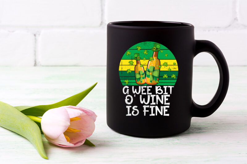 A Wee Bit O_ Wine St Patrick_s Day Shirt Funny Wine Lover NL