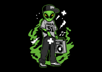 ALIEN AREA 51 CARTOON t shirt vector