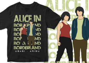 Alice In Borderland, Arisu, Usagi, Graphic T-Shirt Design, Netflix Fan Art