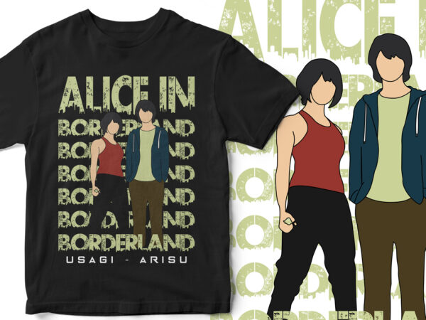 Alice in borderland, arisu, usagi, graphic t-shirt design, netflix fan art