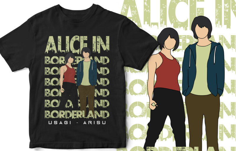 Alice In Borderland, Arisu, Usagi, Graphic T-Shirt Design, Netflix Fan Art