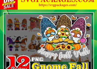 https://svgpackages.com 12 Gnome Fall Png Bundles, Peace Love Gnome Png, Peace Love Fall PNG, Gnome Halloween Png, Gnome Pumpkin, Wonderful Time, Happy Fall Y’all 880266613