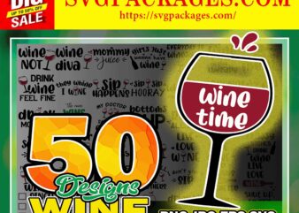 https://svgpackages.com 50 Wine Bundle, Wine Lover Svg, Wine Cut File, Wine Quotes Svg, Wine Sayings Svg, Alcohol Svg, Drinking Svg, Wine Glass Svg, Wine Shirt 882906123 graphic t shirt