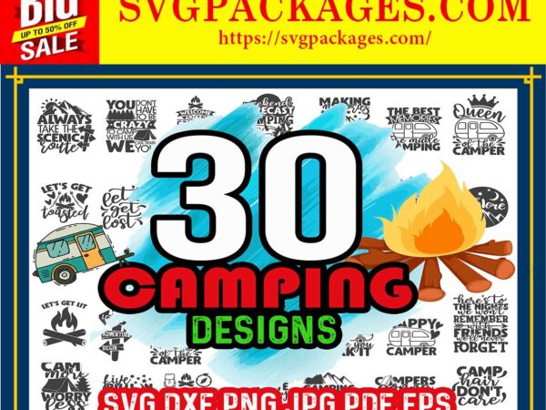 Https://svgpackages.com camping bundle designs, queen of the camper cut file, king of the camper, let’s go explore, happy camper, commercial use, instant download 833004914
