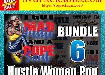 https://svgpackages.com 6 Designs HUSTLE WOMEN Bundle, Women Business, Multi Use Images, Download Digital File 813592059