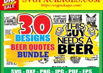 https://svgpackages.com 30 Designs Beer SVG Bundle, Beer Quotes, Beer Lover, Drinking SVG, Funny Beer, Beer Mug, Beer Signs, Commercial Use Instant Download 808960868