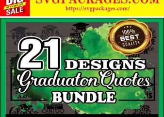 https://svgpackages.com 21 Graduation Quotes SVG Bundle, Printable Graqduation, Graduation Cut File, Graduation Clipart, Vector, Commercial Use, Instant Download 807462061