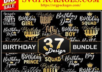 https://svgpackages.com Birthday Bundle, Birthday Mom, Birthday Princess, Birthday Queen, Birthday King, Birthday Squad, Birthday Girl, Cut File Silhouette Cricut 877467962 graphic t shirt