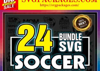 https://svgpackages.com 24 Soccer SVG Bundle, Love Soccer SVG Cut Files, Commercial, Printable Vector, Soccer Mom, Live Love Soccer, Shirt Print, Instant Download 802338894