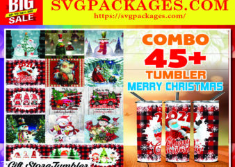 https://svgpackages.com Over 45 Merry Christmas Tumbler PNG (snowman – santaclaus – gnomes), 20 oz Skinny Digital File, Tumbler DIgital, Combo Tumbler Designs 8808122012