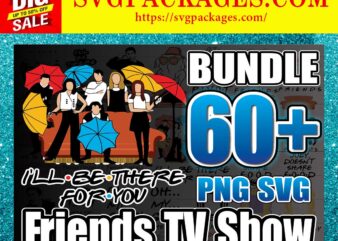 https://svgpackages.com 60+ Friends TV Show SVG / PNG Bundle, Cricut Silhouette, Friends Font, Friends Quote Clipart, Shirt Designs, Digital Download 1021112744
