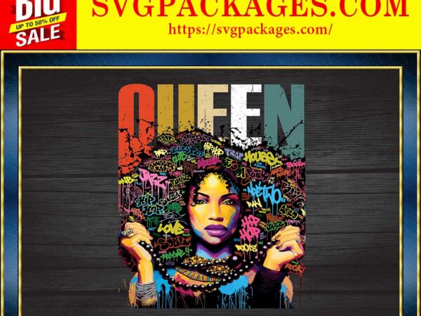 Https://svgpackages.com black queen png, black melanin, afro hair clipart, black women, black girl magic, afro women, black pride, sublimation, digital downloads 873340984 graphic t shirt