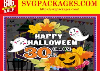 https://svgpackages.com 30 Happy Halloween Clipart Png, Cute Halloween Clip art, Happy Fun Halloween Png Bundle, Digital Download, Personal Use and Commercial Use 874444160