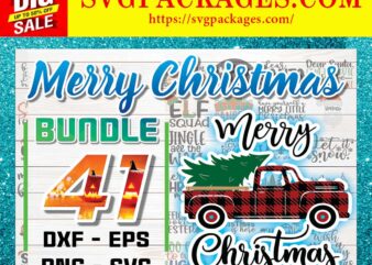 https://svgpackages.com 41 Christmas SVG Bundle / Funny Christmas SVG / Cut File / Cricut / Clip art / Commercial Use / Holiday SVG / Christmas Sayings Quotes / Winter 870722548 graphic t shirt
