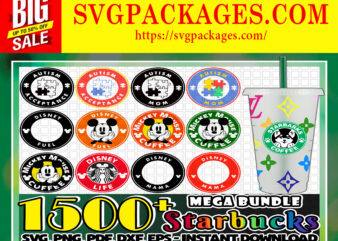 Https://svgpackages.com combo 1500+ starbucks mega bundle, starbucks coffee logos, starbucks font, files for cricut svg, png, dxf, eps, jpg, instant download 1021134989