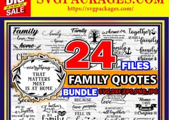 https://svgpackages.com Family Quotes svg bundle,for cricut and sillouette 871929385 graphic t shirt