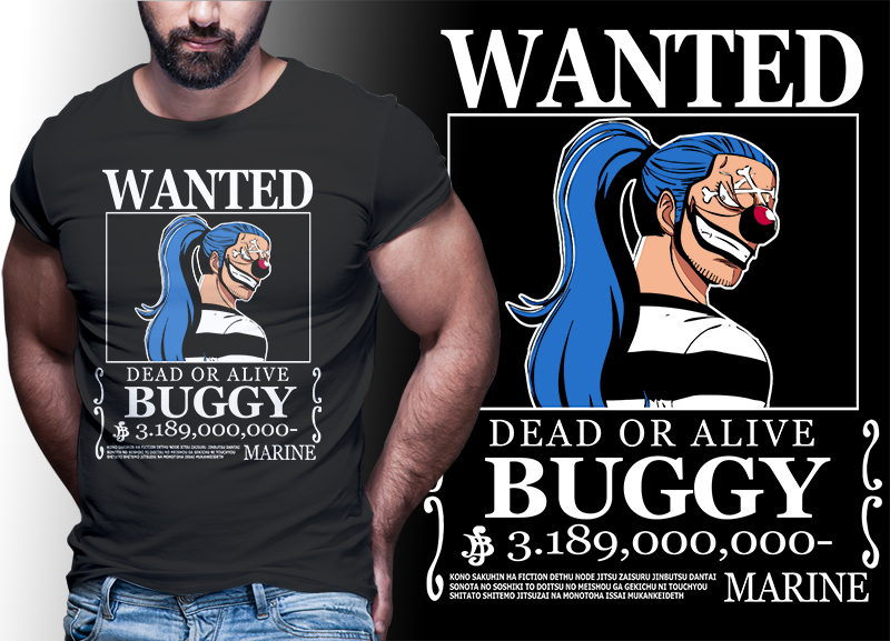 wanted bounty belly anime one piece t shirt design bundle