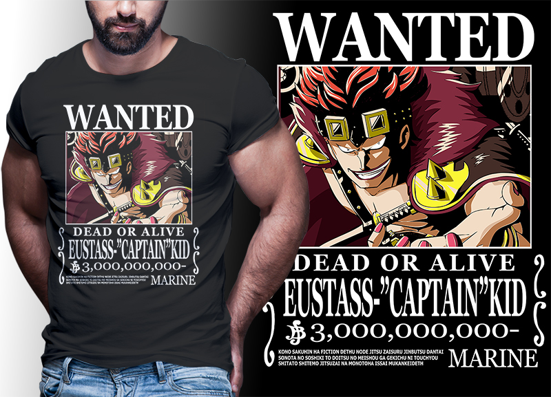 wanted bounty belly anime one piece t shirt design bundle