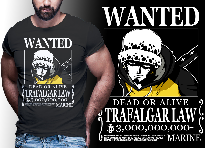 wanted bounty belly anime one piece t shirt design bundle