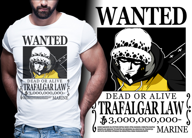 wanted bounty belly anime one piece t shirt design bundle